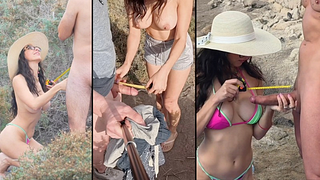 Amateur Fucks Massive Cock on Nudist Beach