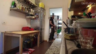 Amateur MILF Housewife Seduces Plumber Outdoors