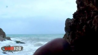 Interracial Hardcore Fucking on the Beach